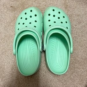 sea foam green crocs